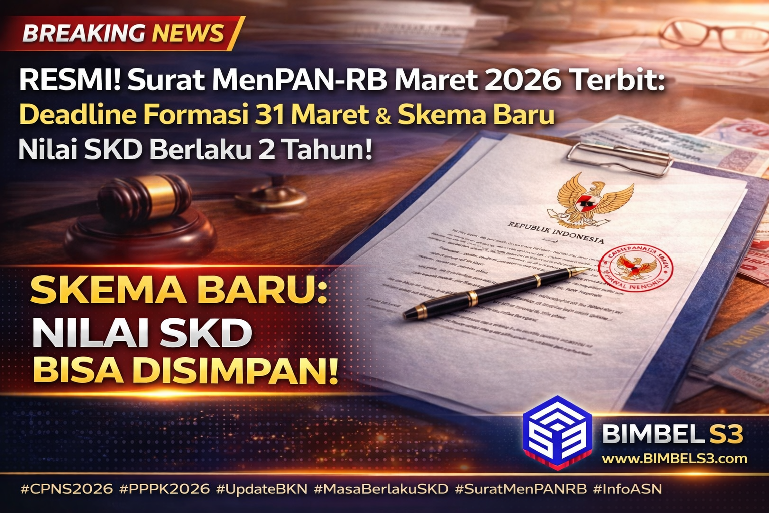 RESMI! Surat MenPAN-RB Maret 2026 Terbit: Deadline Formasi 31 Maret & Skema Baru Nilai SKD Berlaku 2 Tahun!
